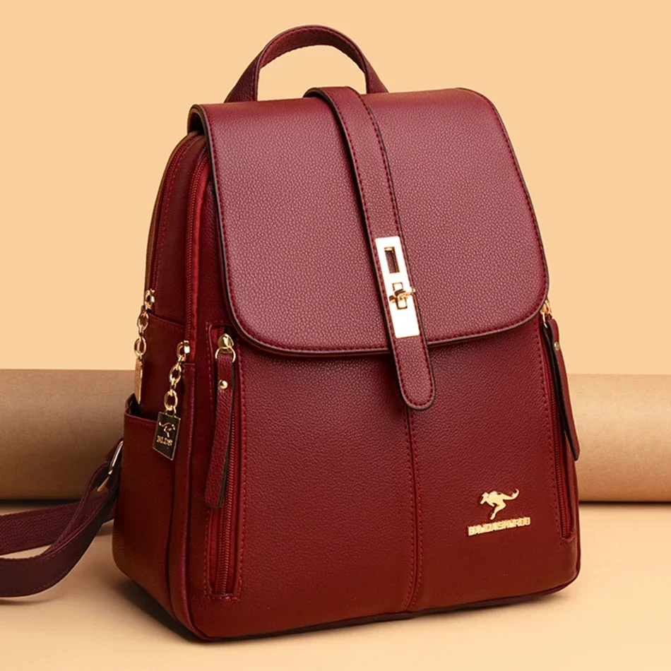 Luxury Bags For School - Ransel Kapasitas Besar Kulit Wanita Tas