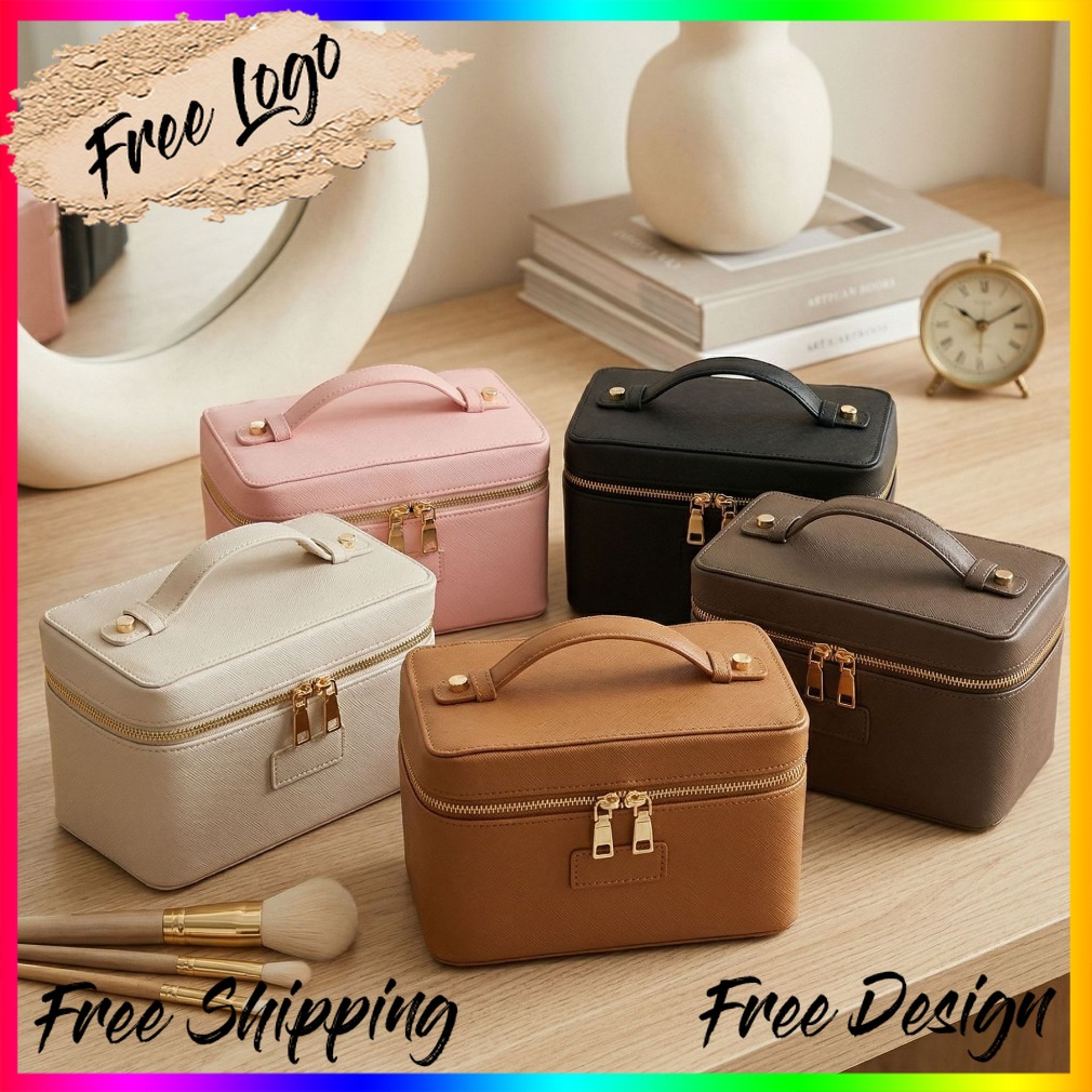 Luxury Bags Wholesale - Tas Makeup Kulit Motif Burung Unta