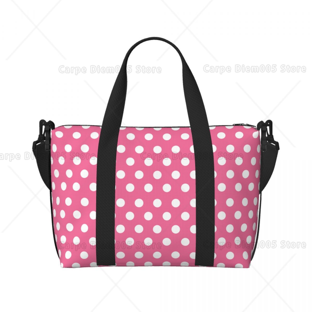 Tas Tote Polka Dot Merah Muda  - Luxury Bags Luggage ulasan dan harga