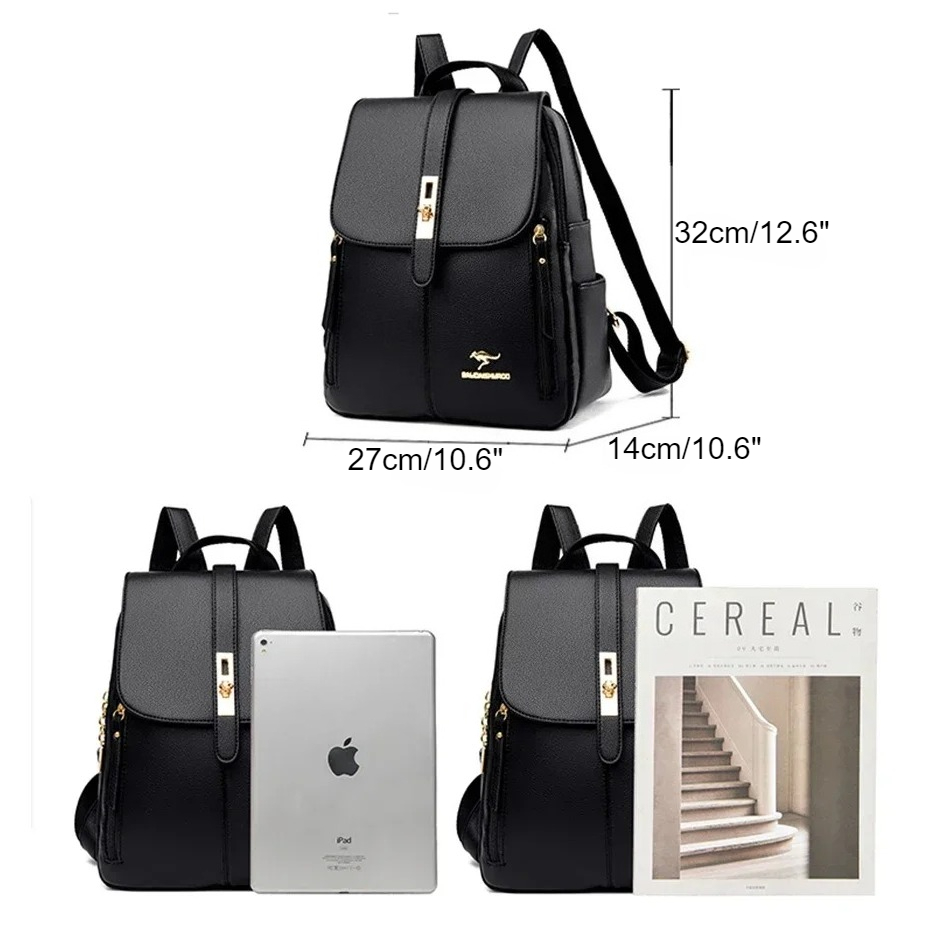 Ransel Kapasitas Besar Kulit W - Luxury Bags For School ulasan dan harga